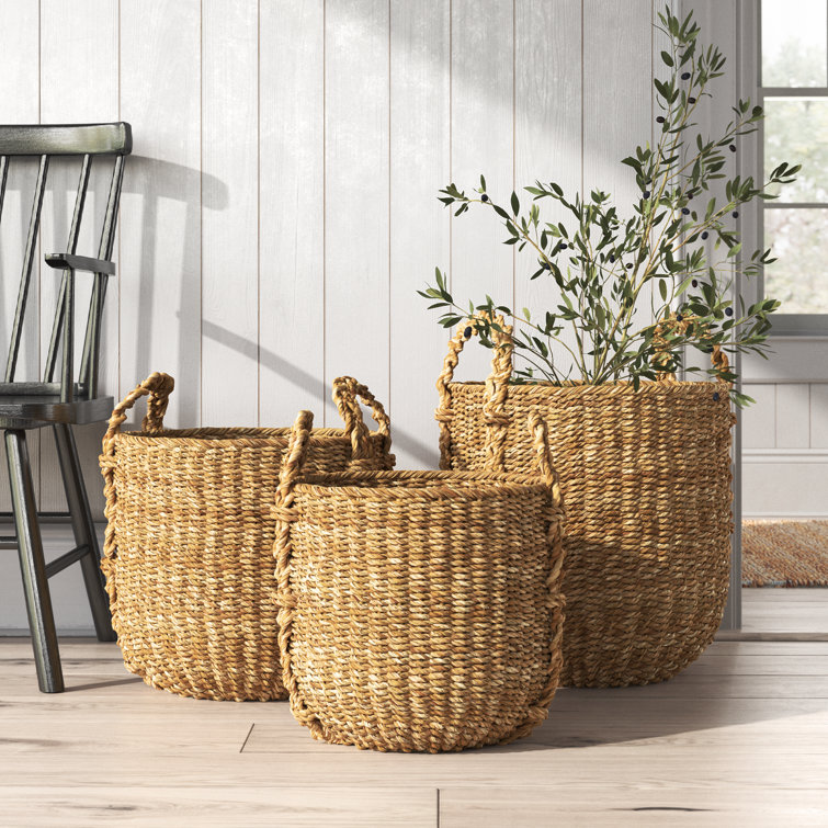 Outlet Set of 3 handmade baskets